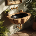 Mid Century Wall Mounted Wooden Bathroom Sink For Stylish Bathroom Decor
