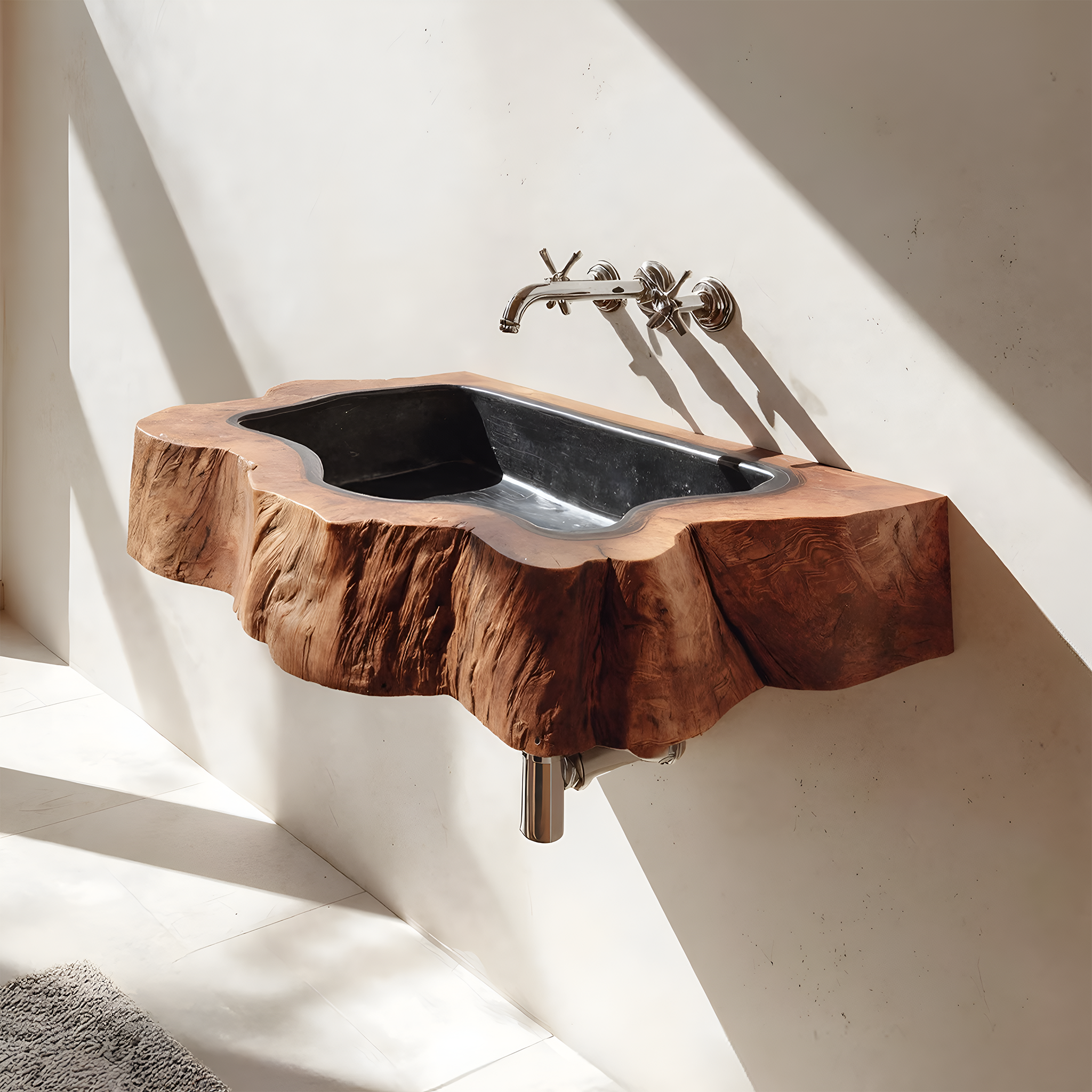 Farmhouse Wall Mounted Wooden Bathroom Sink For Bathroom Furniture Style