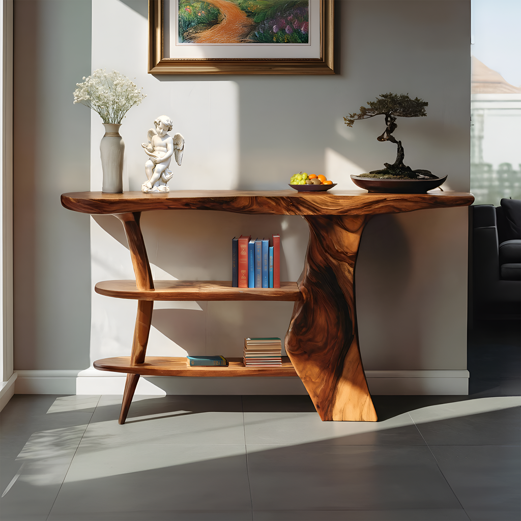 Farmhouse Solid Wood Entryway Console For Bedroom Design