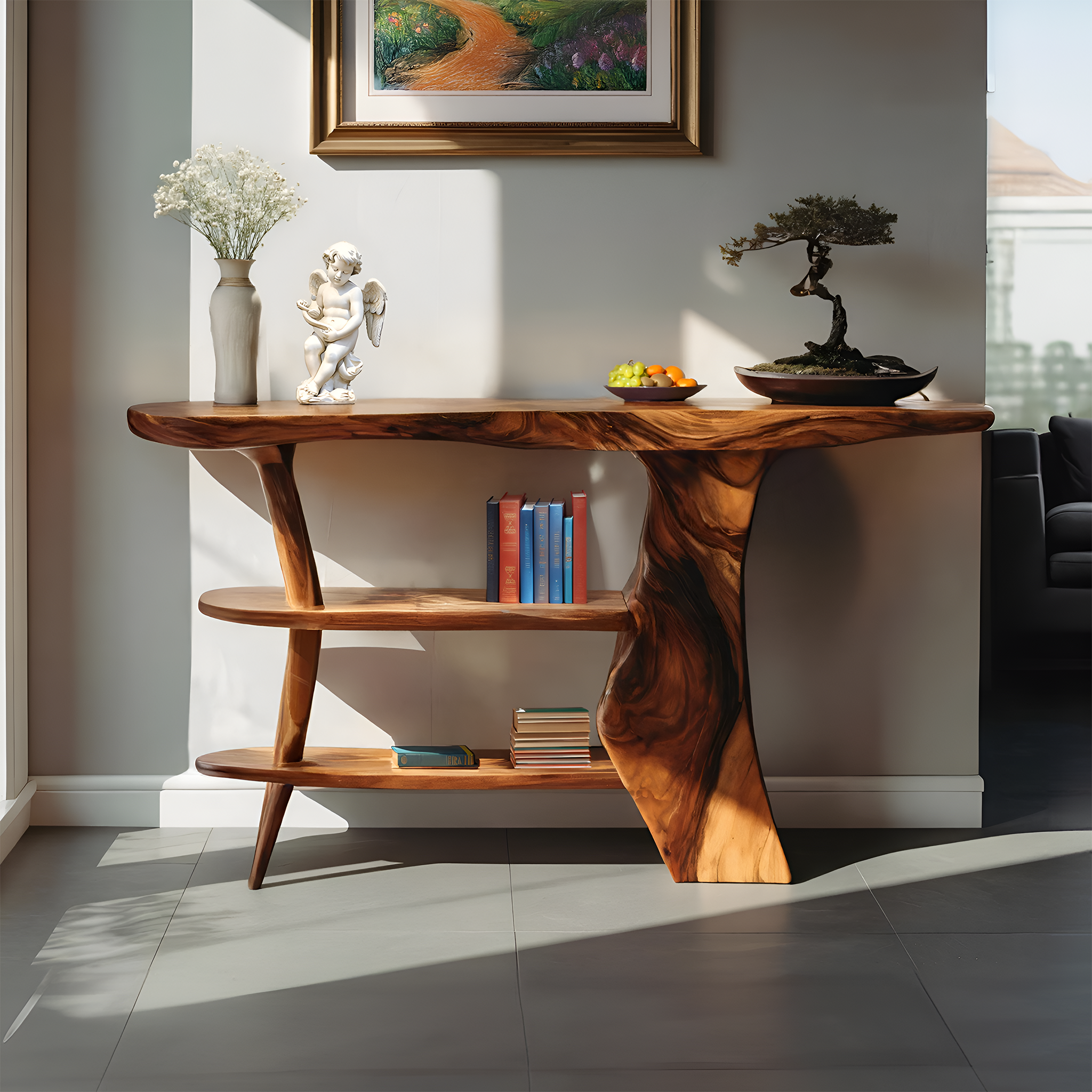 Farmhouse Solid Wood Entryway Console For Bedroom Design