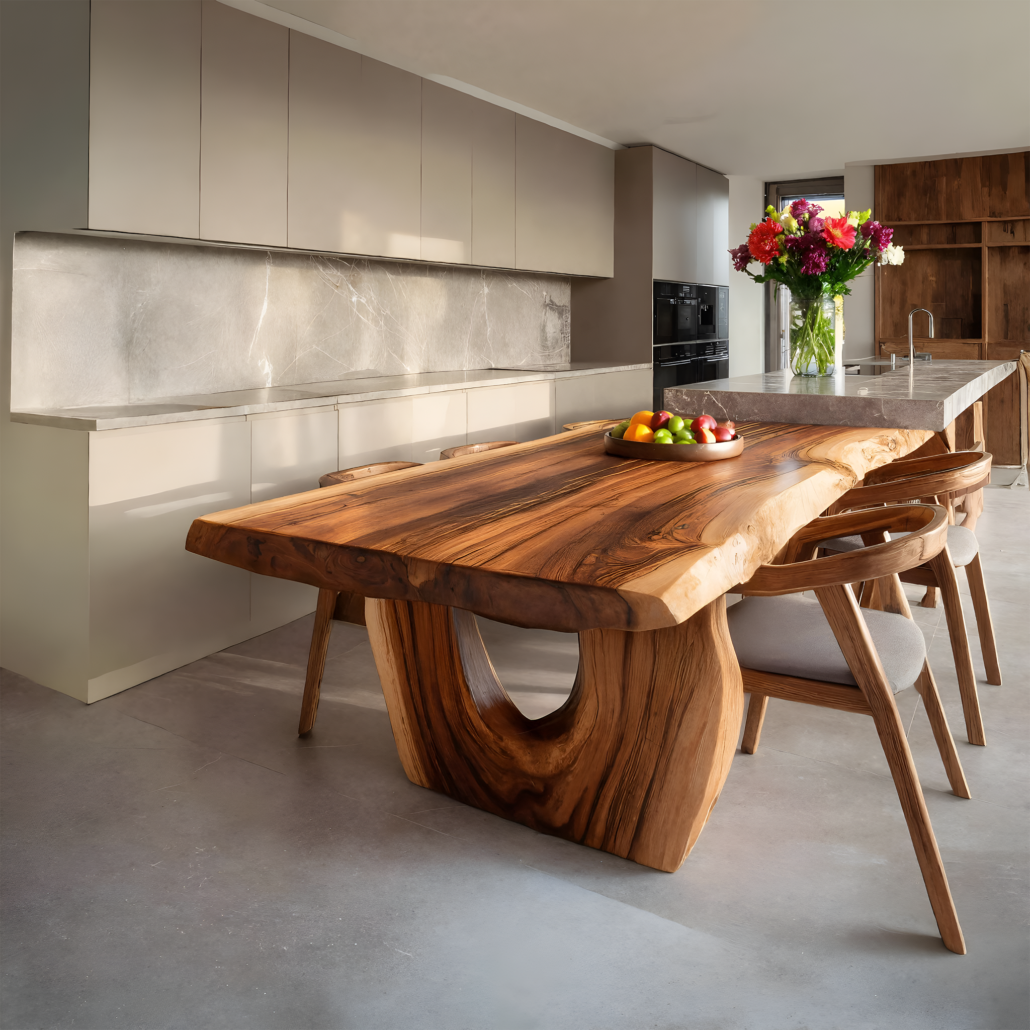 Modern Dining Table With Unique Base For Kitchen