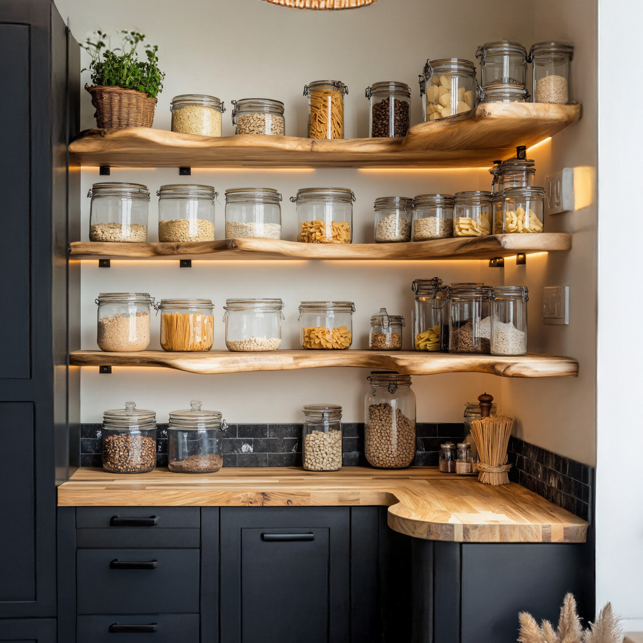 Farmhouse Wooden Spice Rack Shelf For Kitchen Decor