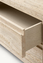 Travertine Closed Nightstand | Travertine Bedside Cabinet | Travertine Bedside Table