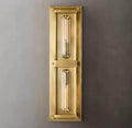 Savile Crystal Block Double Square Wall Sconce
