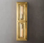 Savile Crystal Block Double Square Wall Sconce