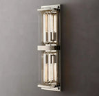 Savile Crystal Block Double Square Wall Sconce