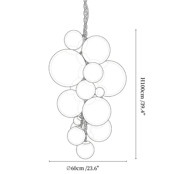 Velymo Grapetta Fruit Grape Hanging Swag Chandelier