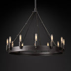 Camino Vintage Industrial Round Chandelier 26"