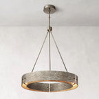 Vouvray Etched Metal Round Chandelier 36"