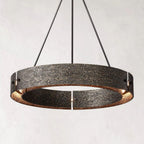 Vouvray Etched Metal Round Chandelier 36"