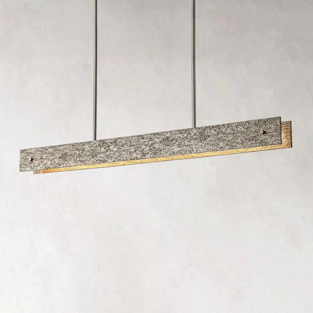 Vouvray Etched Metal Linear Chandelier 54"