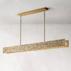 Vouvray Etched Metal Linear Chandelier 54"