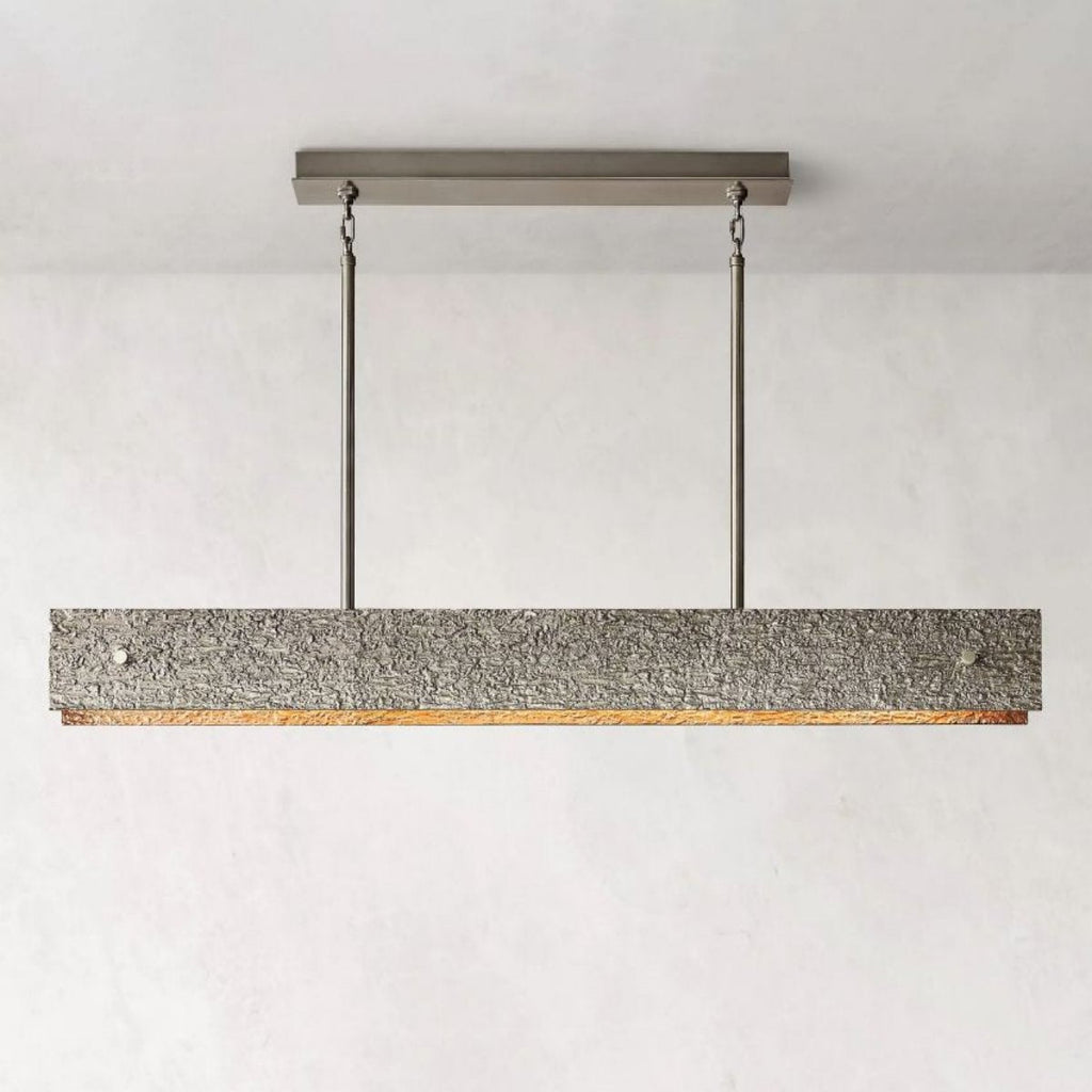 Vouvray Etched Metal Linear Chandelier 54"