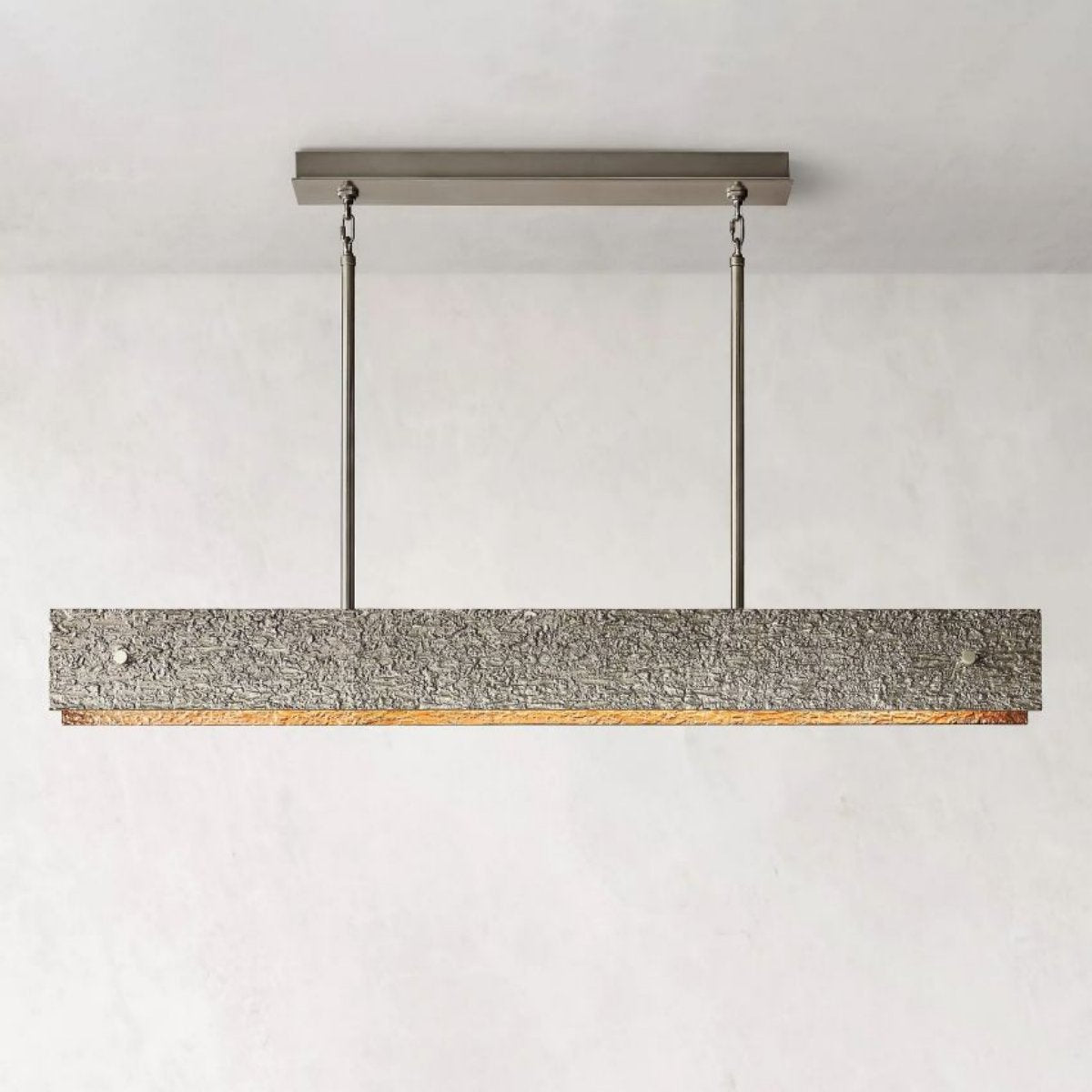 Vouvray Etched Metal Linear Chandelier 54"