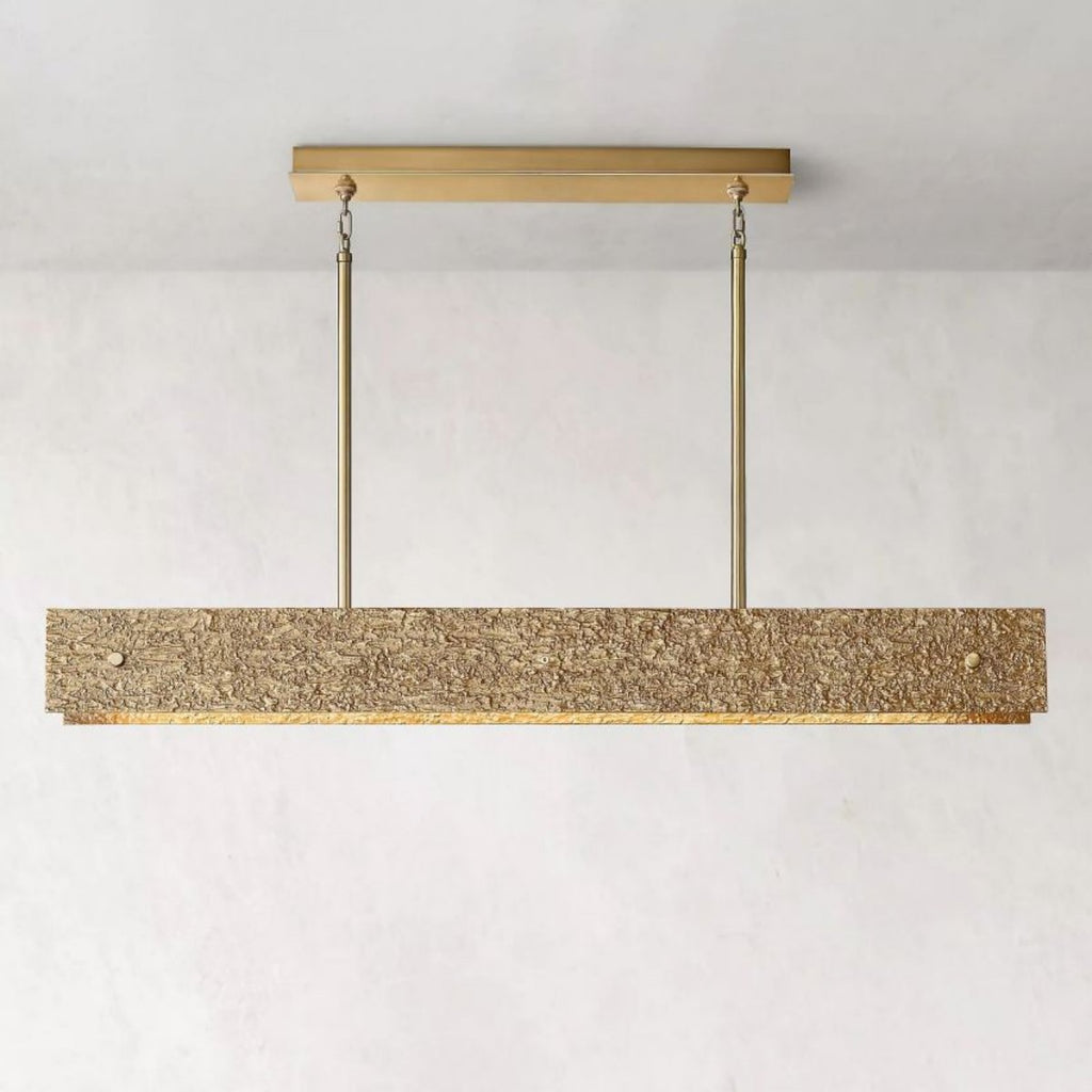 Vouvray Etched Metal Linear Chandelier 54"