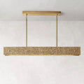 Vouvray Etched Metal Linear Chandelier 54"