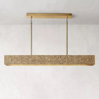Vouvray Etched Metal Linear Chandelier 54"
