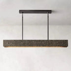 Vouvray Etched Metal Linear Chandelier 54"
