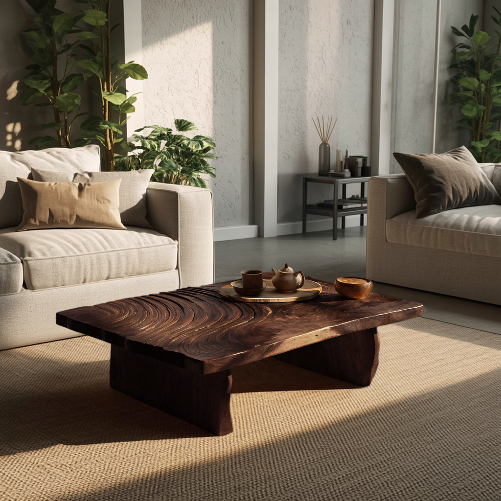 Mid Century Abstract Coffee Table For Living Room Decor