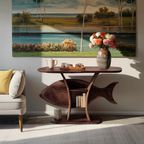 Mid Century Solid Wood Console Table For Furniture Decor Style