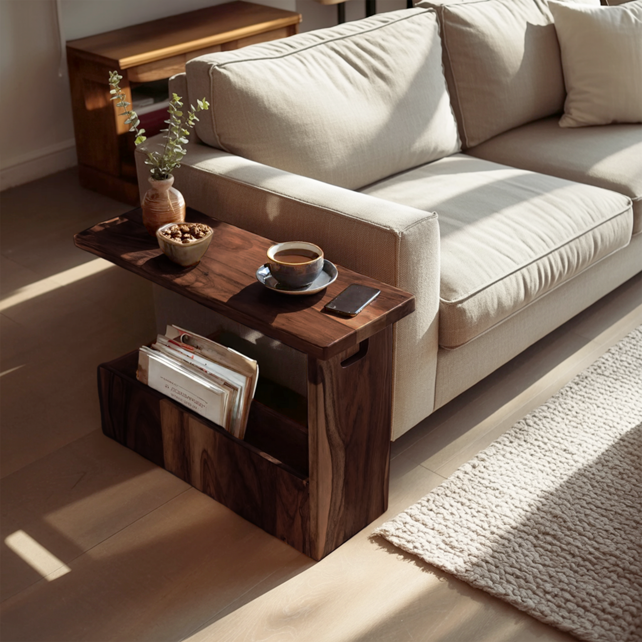 Handcrafted Solid Wood Armrest For Furniture Accent