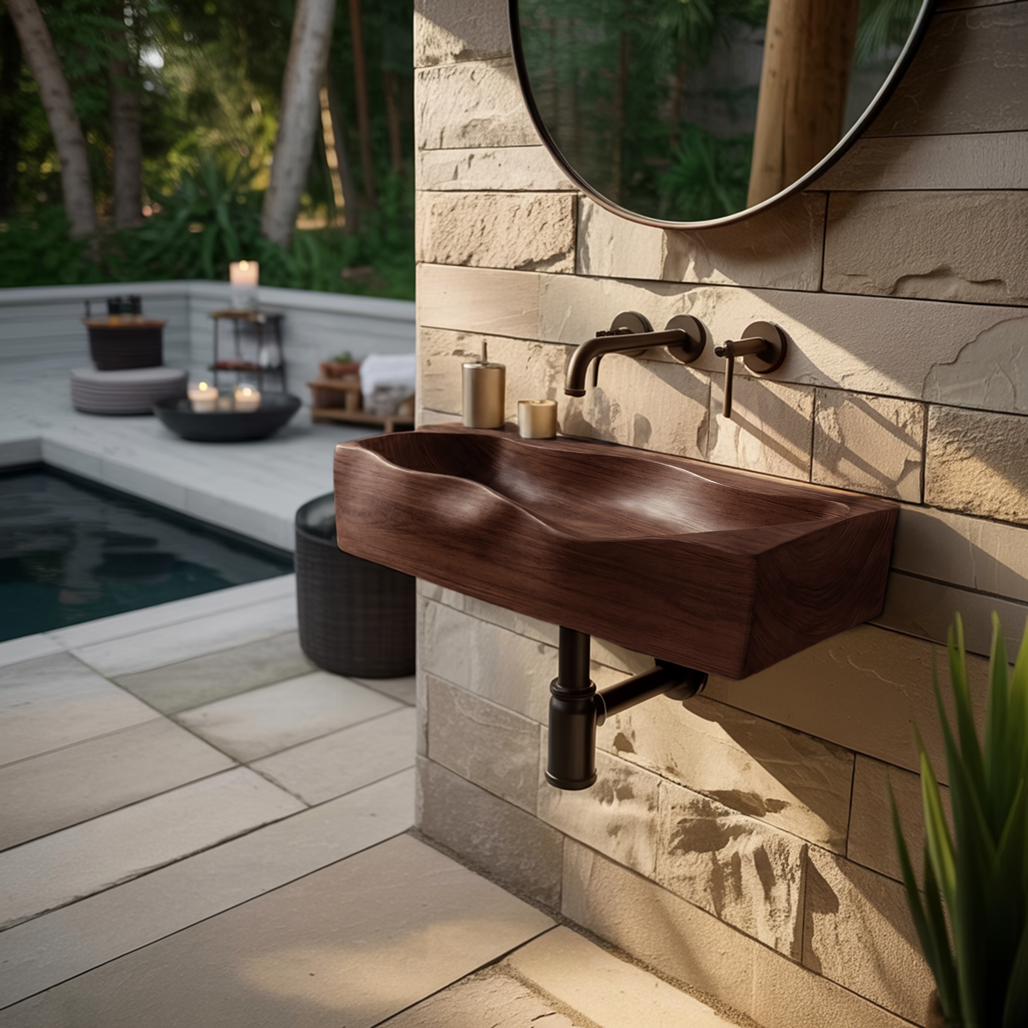 Handcrafted Live Edge Wood Vanity Sink For One Of A Kind Bathroom Decor
