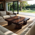 Handcrafted Solid Wood Live Edge Table For Living Room