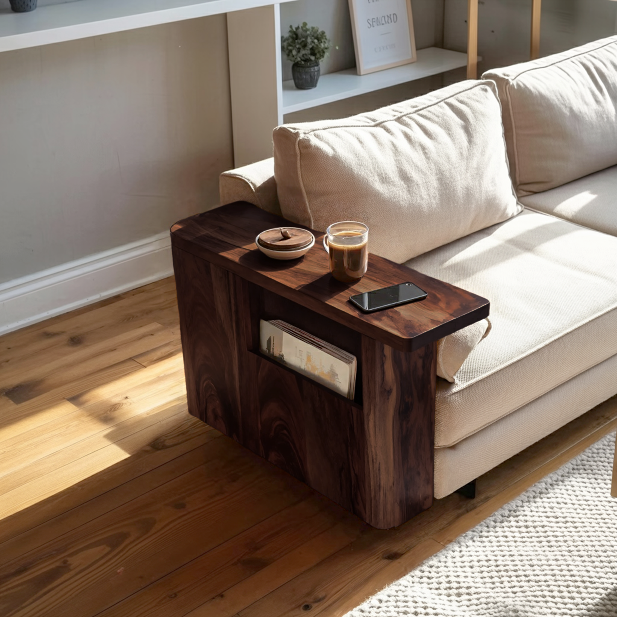 Modern Wooden Side Table For Cozy Living Room Design