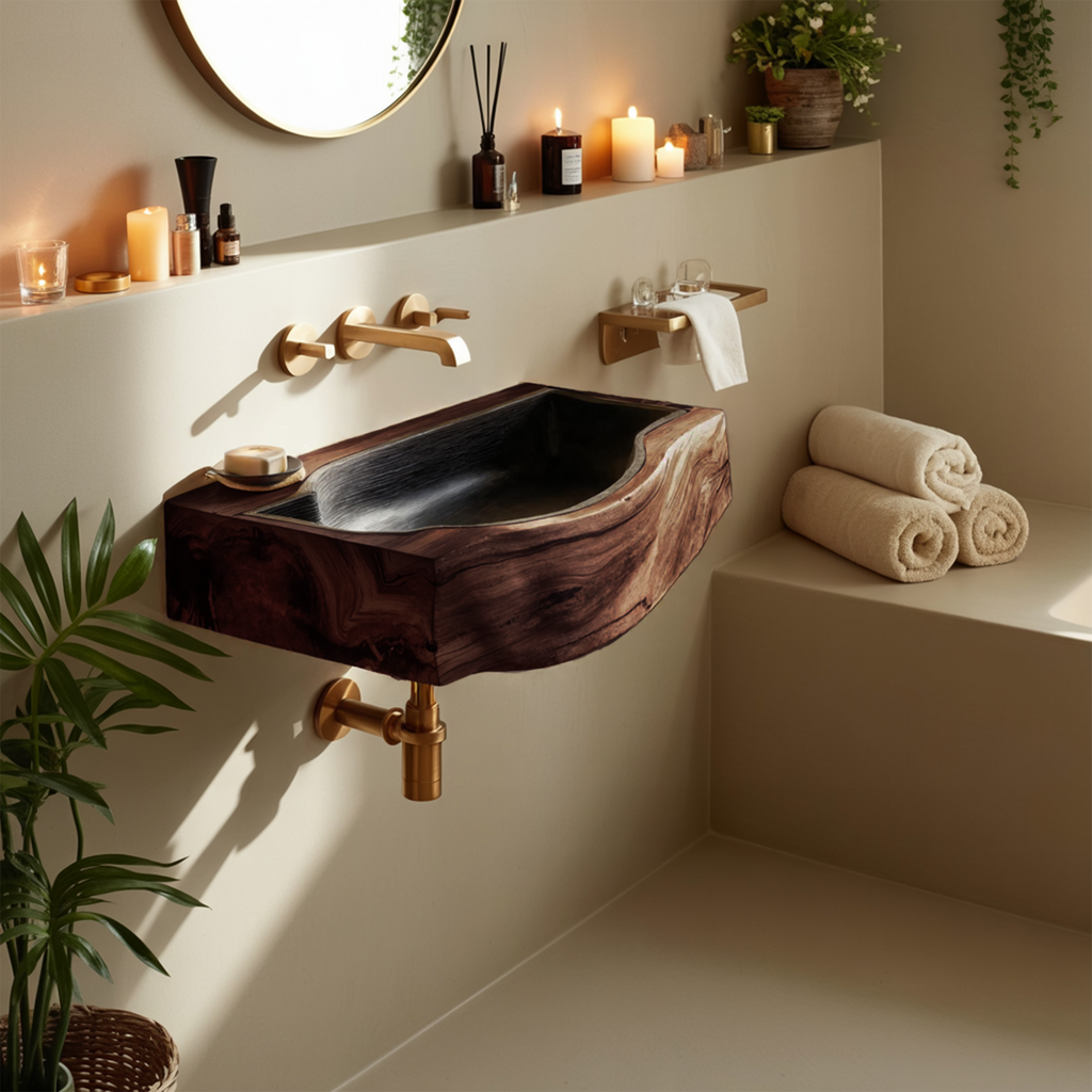 Modern Solid Wood Vanity Sink For Bathroom Decor And Furniture