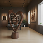 Rustic 3D Wood Art For Living Room Interior Wall Accent