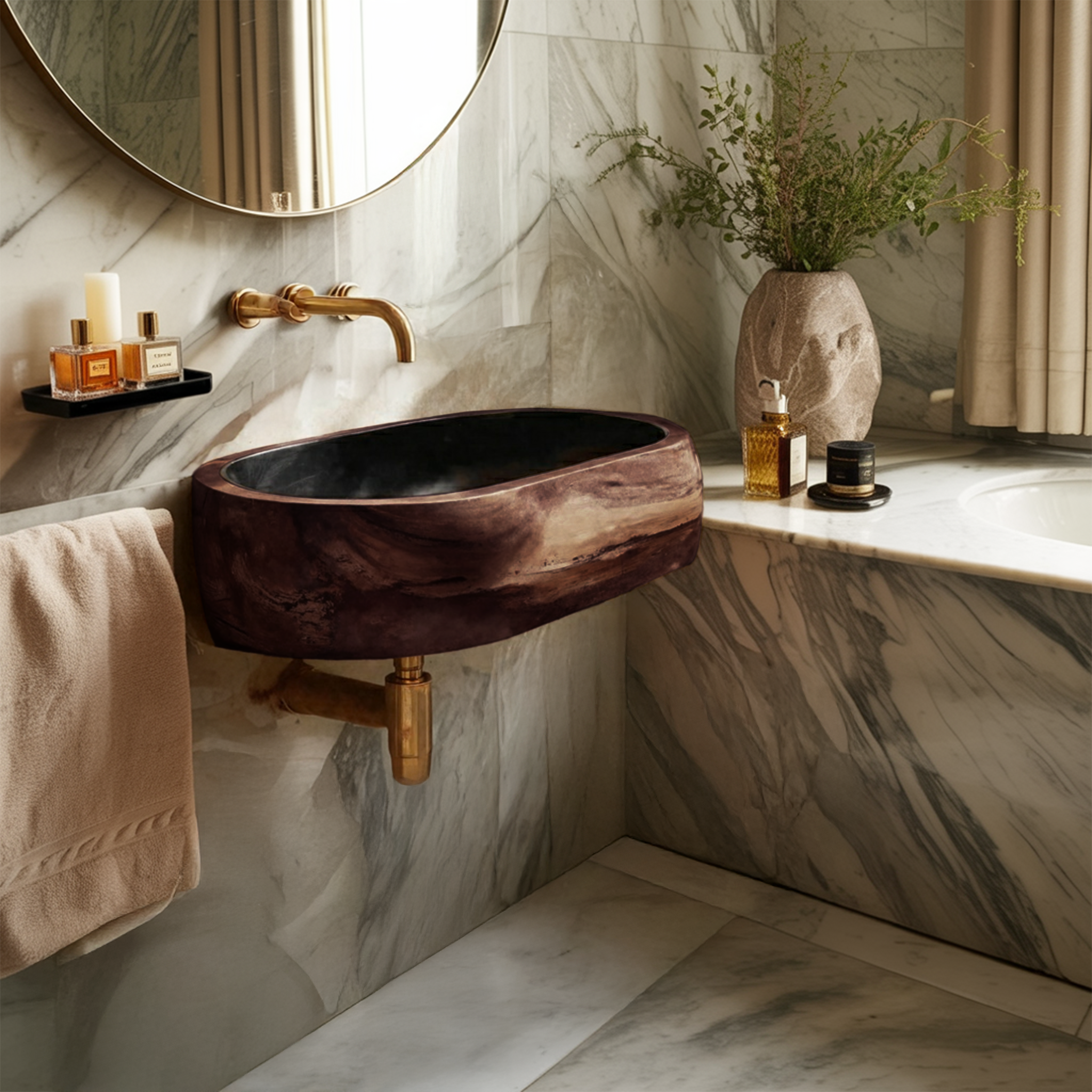 Farmhouse Wooden Vanity Sink For Bathroom Furniture Decor