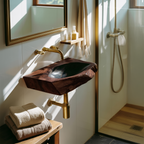 Mid Century Solid Wood Vanity Sink For Bathroom Furniture And Decor