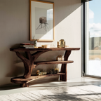 Farmhouse Wooden Live Edge Console Table For Entryway Furniture Design