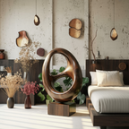 Farmhouse Abstract Wood Garden Sculpture For Yard Decor