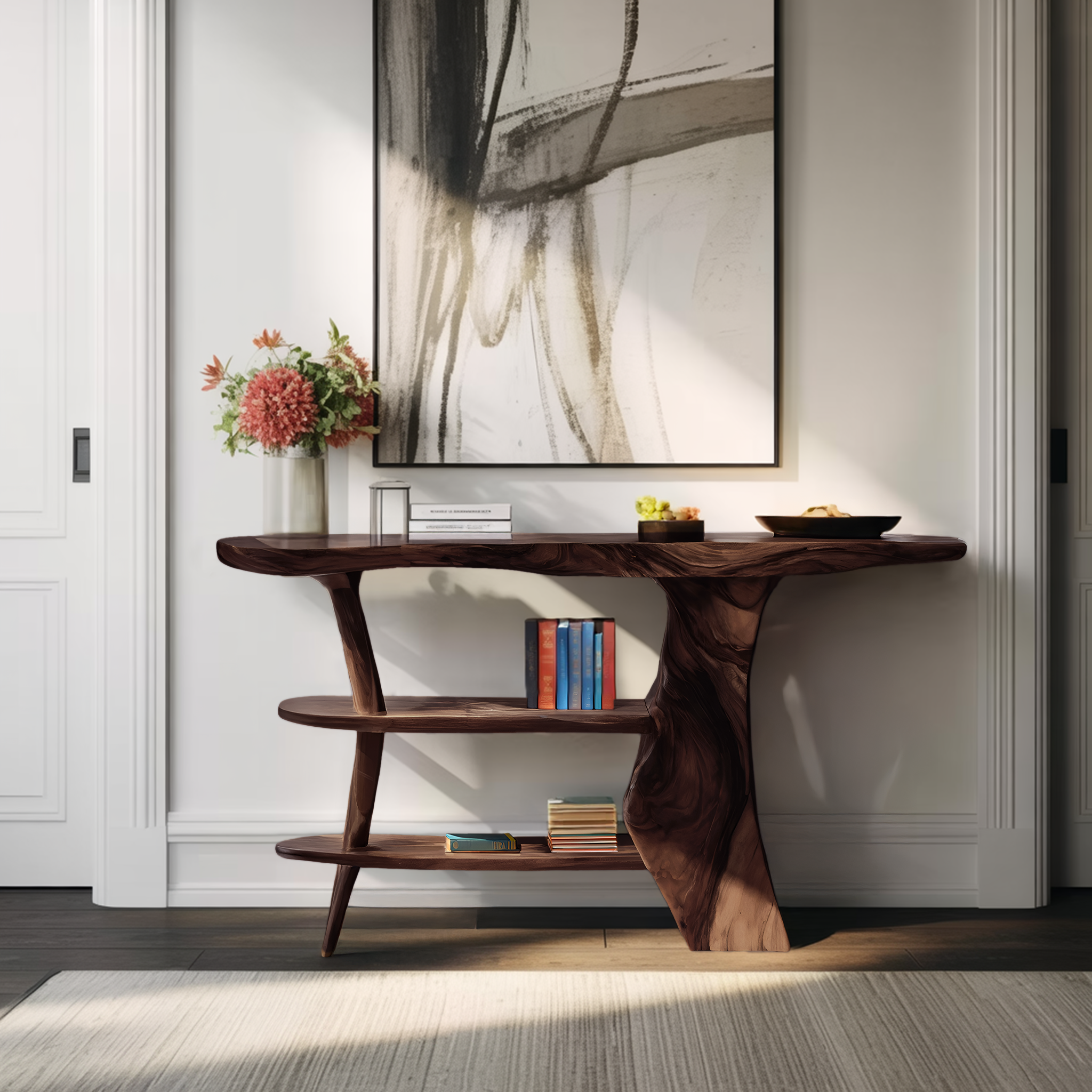 Farmhouse Solid Wood Entryway Console For Bedroom Design