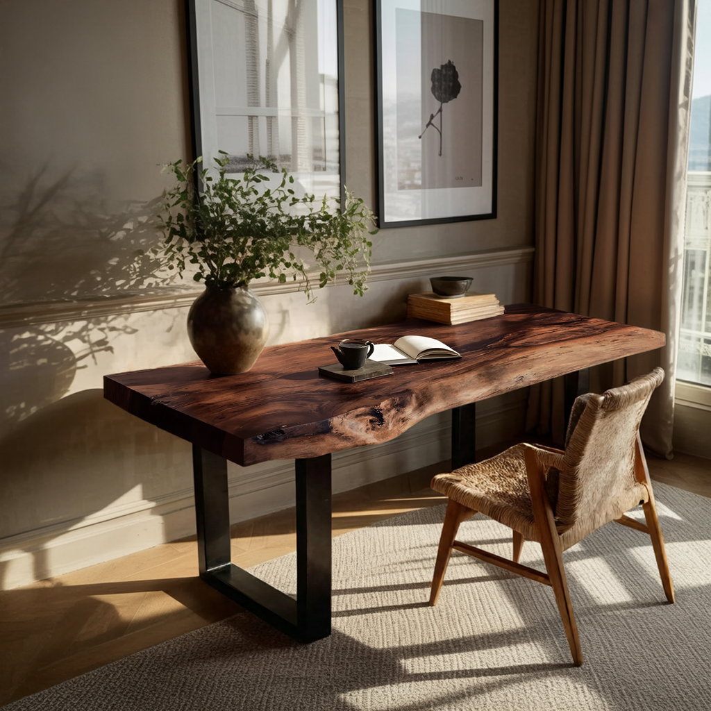 Handcrafted Wooden Tabletop For Modern Bedroom Decor