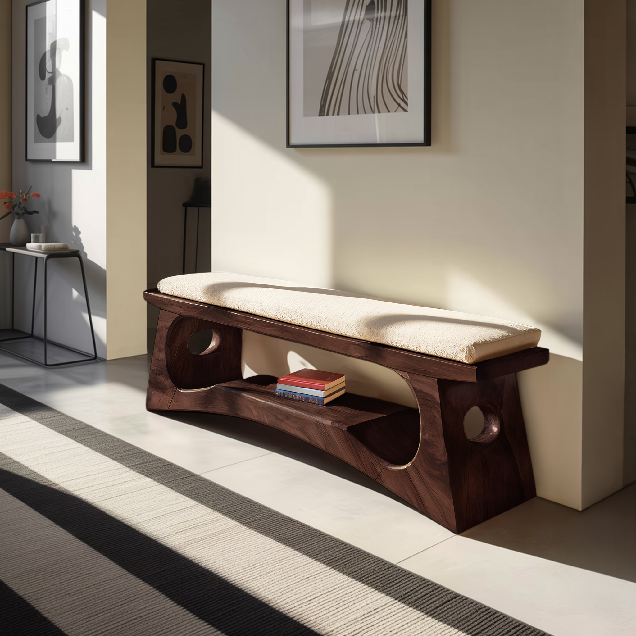 Modern Wooden Bench For Natural Bedroom Decor