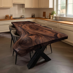 Dining Room Farmhouse Live Edge Dining Table Rustic Wood