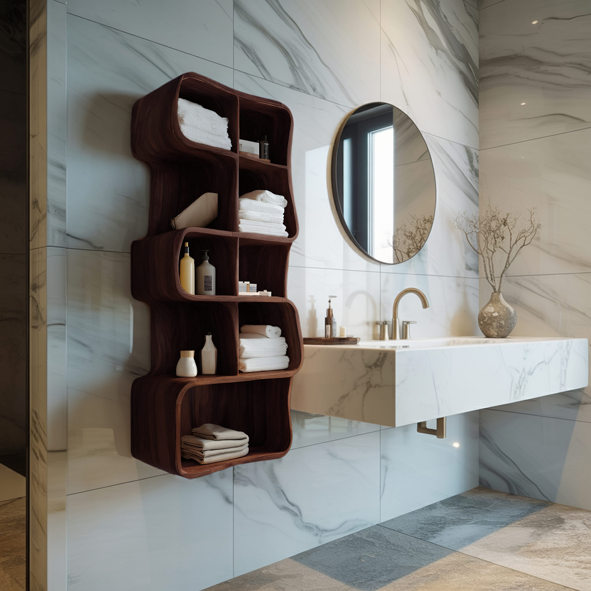 Minimal Wall Bathroom Shelf For Bathroom Interior