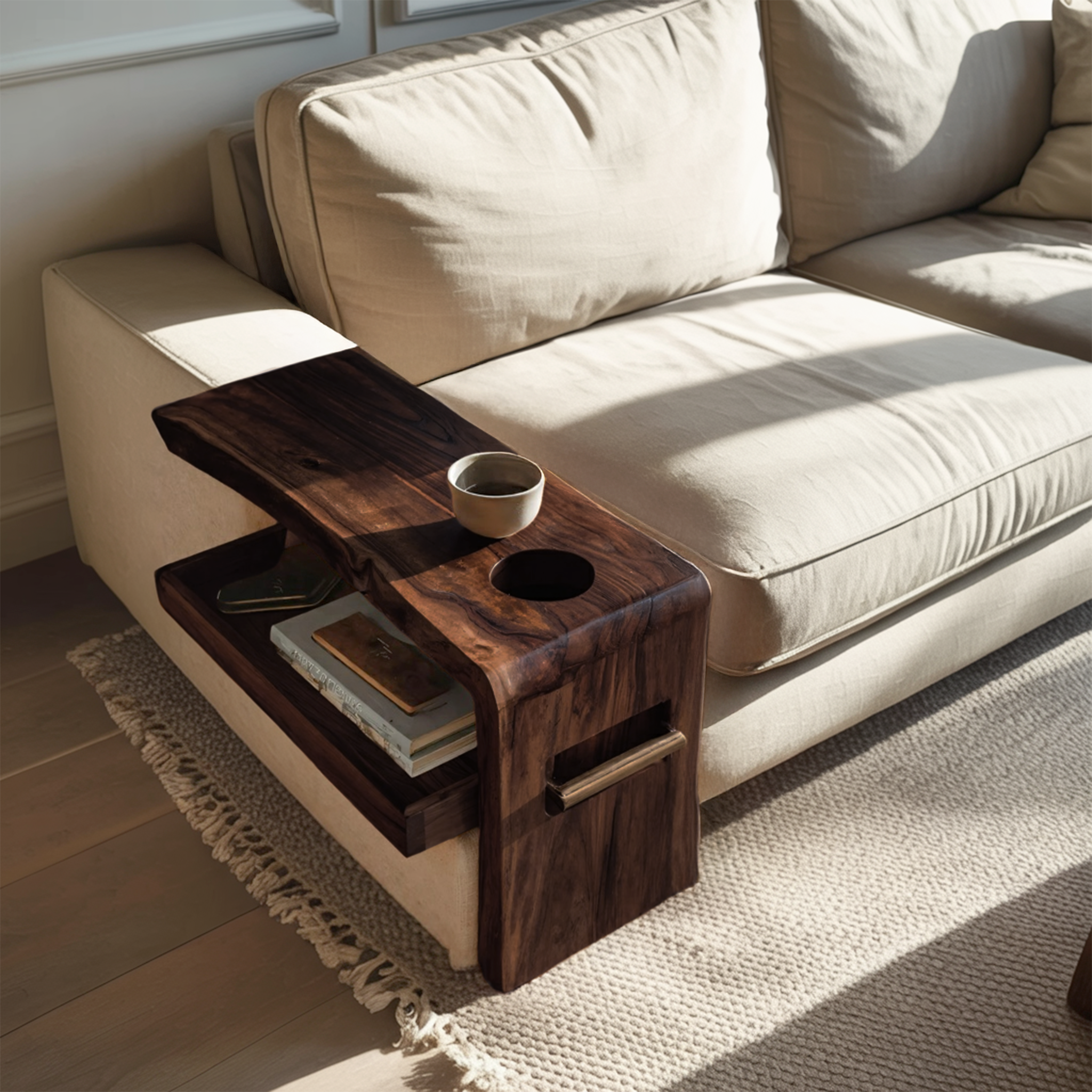 Farmhouse Solid Wood Side Table For Furniture Accent
