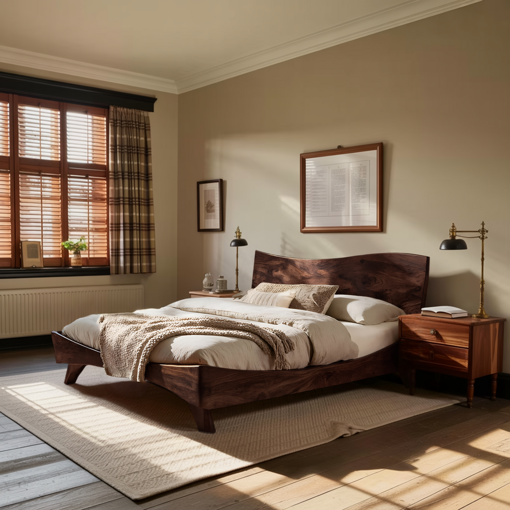 Modern Set Bed Frame And Headboard For Bedroom