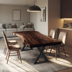 Kitchen Decor Modern Solid Wood Dining Table Minimal Legs
