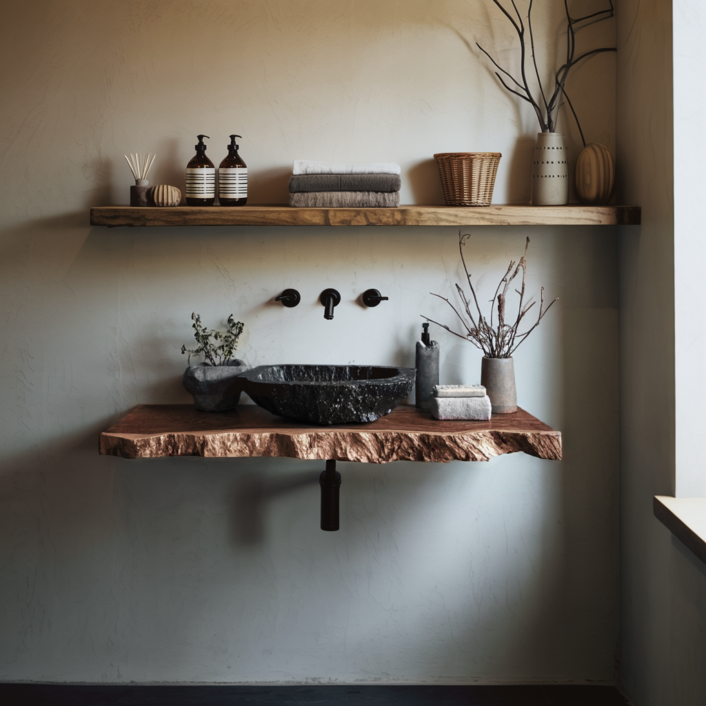 Farmhouse Bathroom Shelf Organizer For Small Bathrooms