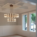 Arcachon Hexagon Crystal Two-Tier Round Chandelier 60"