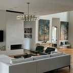 Arcachon Hexagon Crystal Round Chandelier 60"