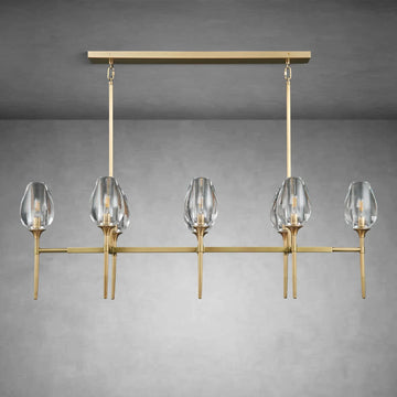 Modern Tulip Linear Chandelier for Dining Room and Bedroom
