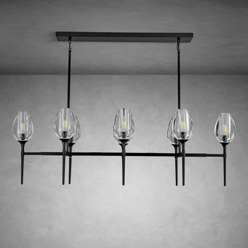 Modern Tulip Linear Chandelier for Dining Room and Bedroom