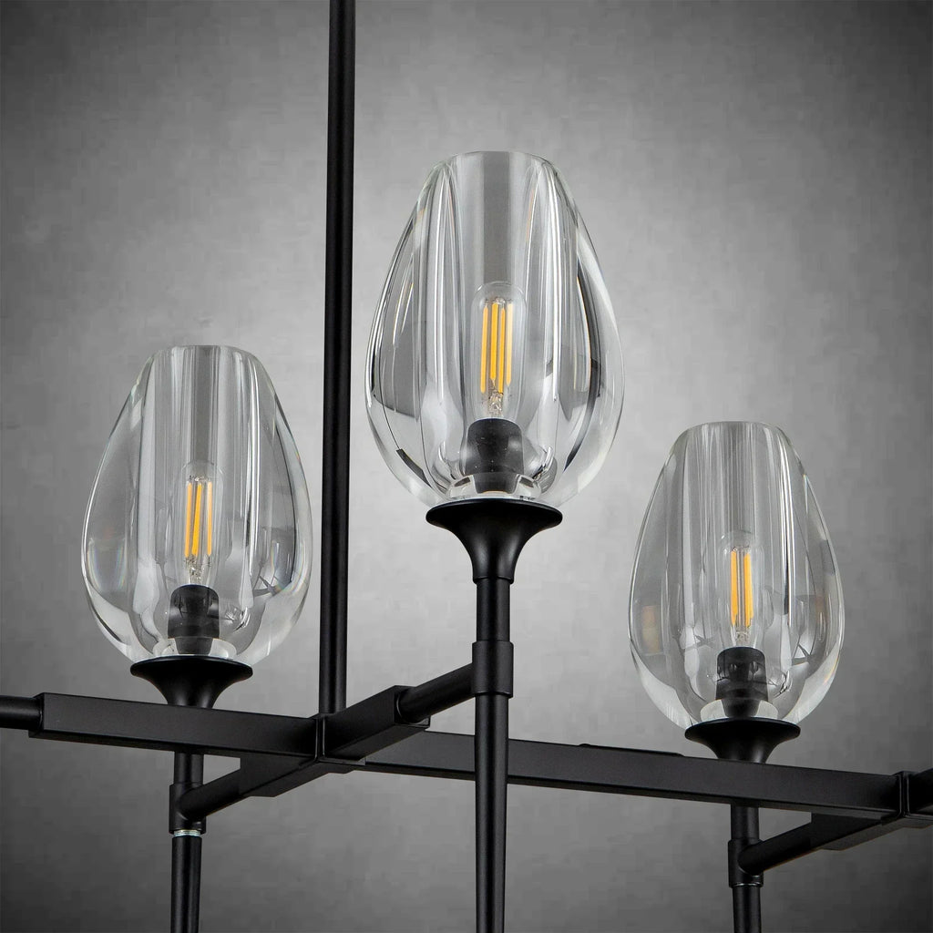 Modern Tulip Linear Chandelier for Dining Room and Bedroom