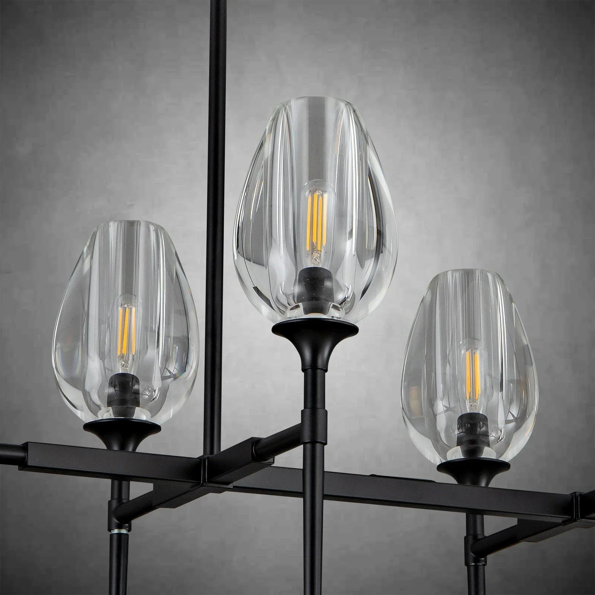 Modern Tulip Linear Chandelier for Dining Room and Bedroom