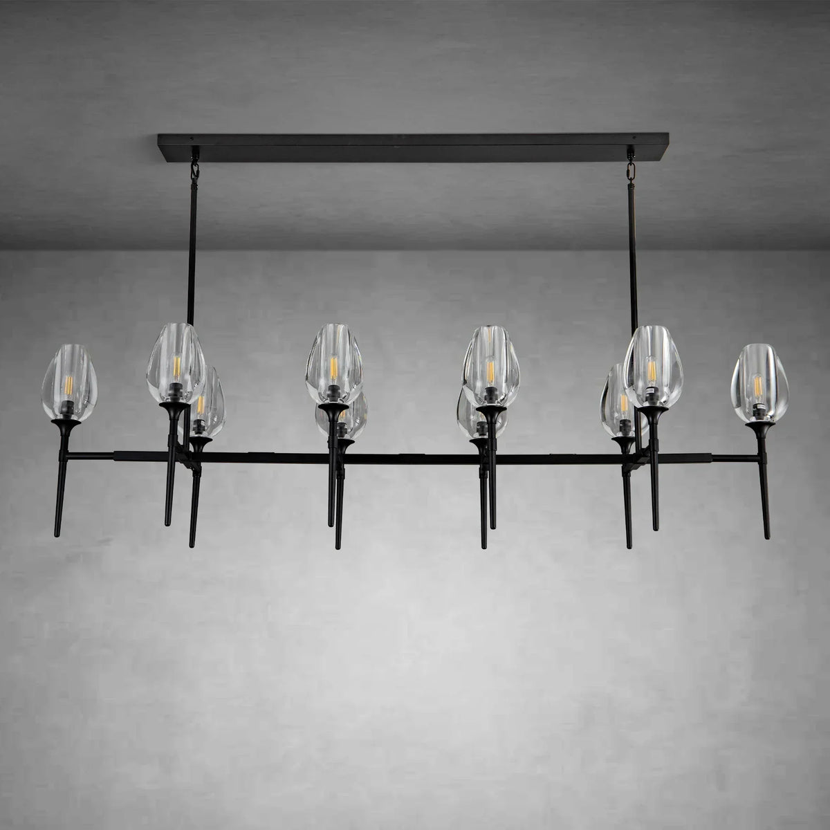 Modern Tulip Linear Chandelier for Dining Room and Bedroom